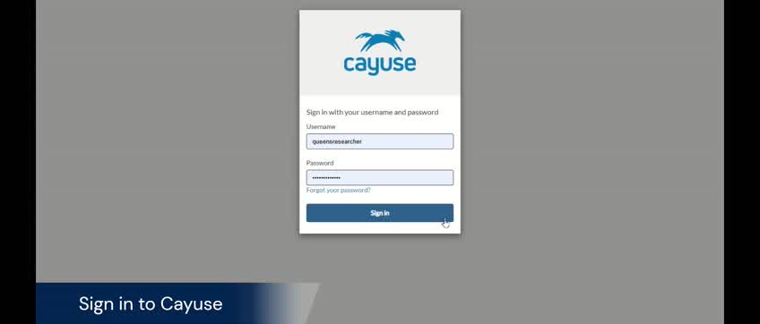 Cayuse System Demo