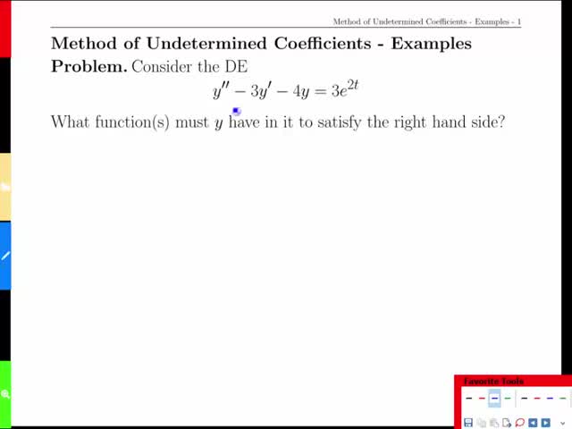 Week05_02_Method_of_Undetermined_Coefficients-Examples_1