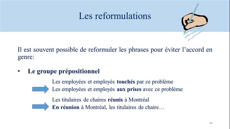 Capsule 7 : Écriture inclusive - Les reformulations