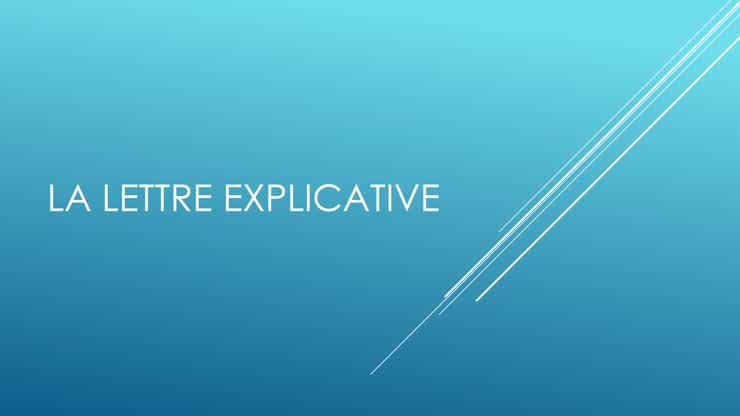 lettre explicative